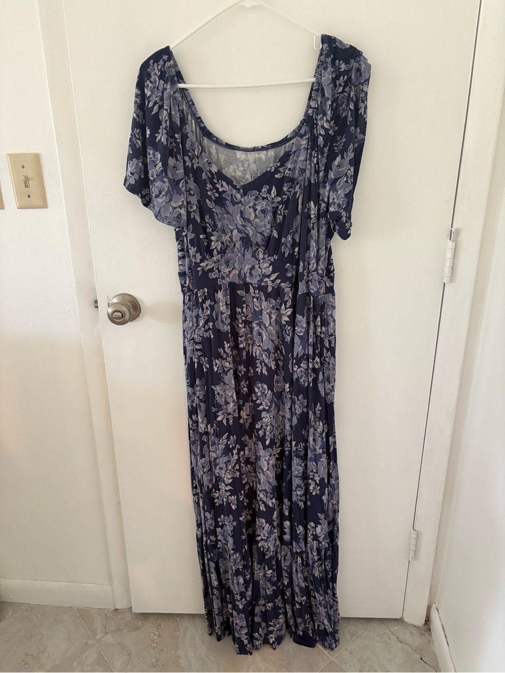 torrid Navy and Light Blue Floral Maxi Dress